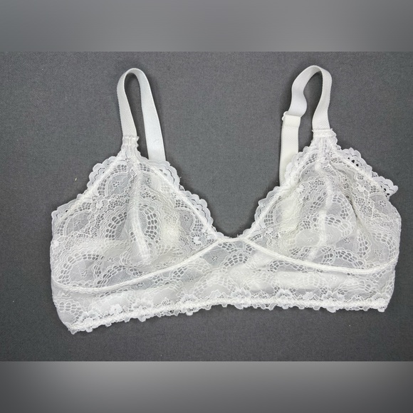 Free People Intimately Lace Bralette Wireless size Large - Picture 1 of 8